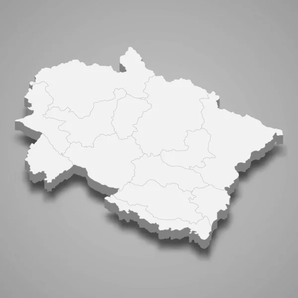 Map Uttarakhand Індійський Штат — стоковий вектор