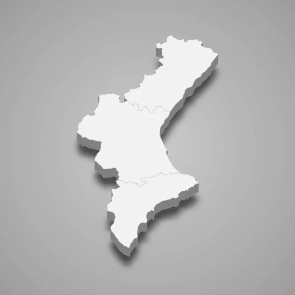 Mapa Una Región España — Vector de stock