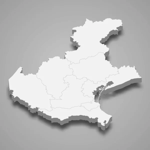 Mapa Veneto Una Región Italia — Vector de stock
