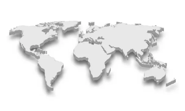 Карта Світу Кордонами — стоковий вектор