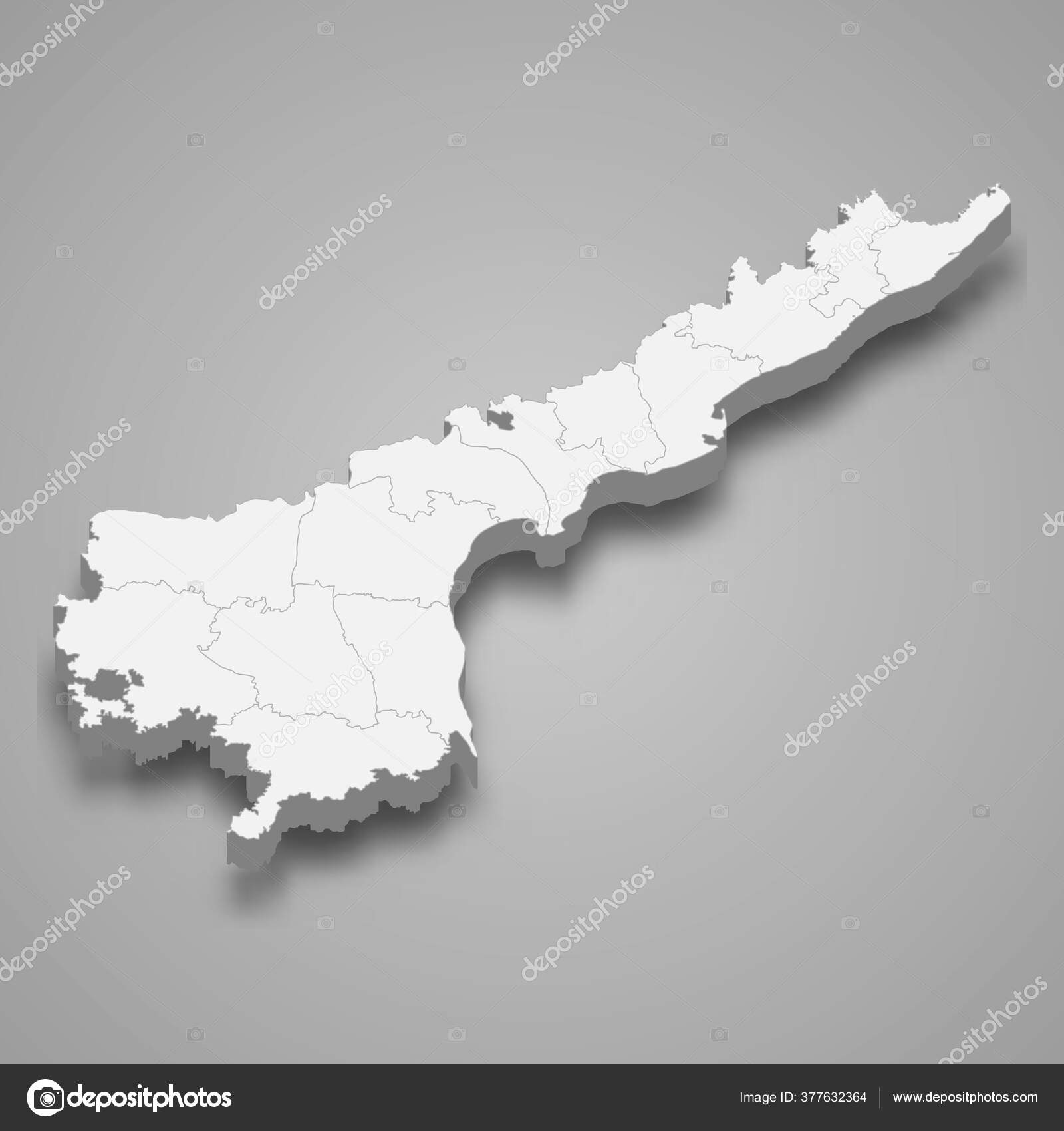 Andhra pradesh map vector
