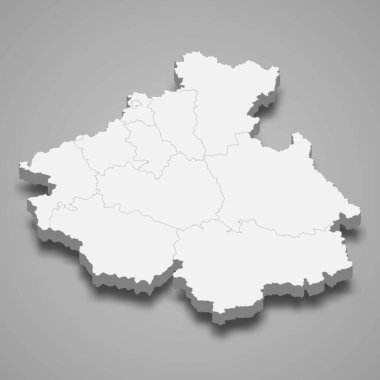 Altai Cumhuriyeti 3d haritası Rusya 'nın bir bölgesidir.