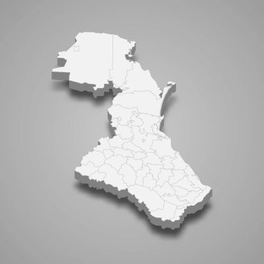 3d Dağıstan haritası Rusya 'nın bir bölgesidir.