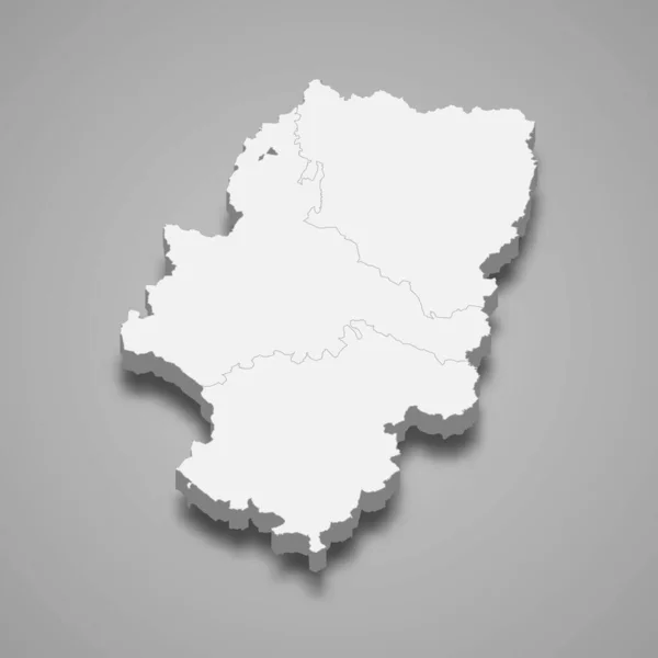 Mapa Aragonii Jest Regionem Hiszpanii — Wektor stockowy