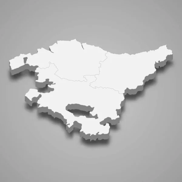 Térkép Baszkföld Egy Régió Spanyolország — Stock Vector