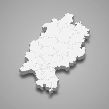 Hesse 3d haritası bir Almanya devletidir.