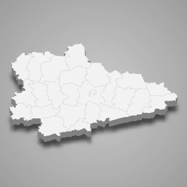 Kaart Van Oblast Kurgan Een Regio Van Rusland — Stockvector