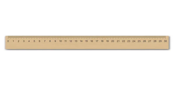 School Wooden Measuring Ruler Centimeters Scale — 图库矢量图片