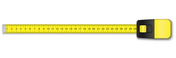 Měření Pravítka Páska Pro Nástroj Ruleta Bílém Pozadí — Stockový vektor