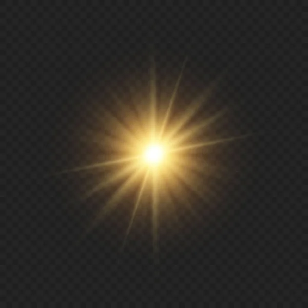 Luz do sol flash com efeito de chama da lente Modelo para o seu design — Vetor de Stock