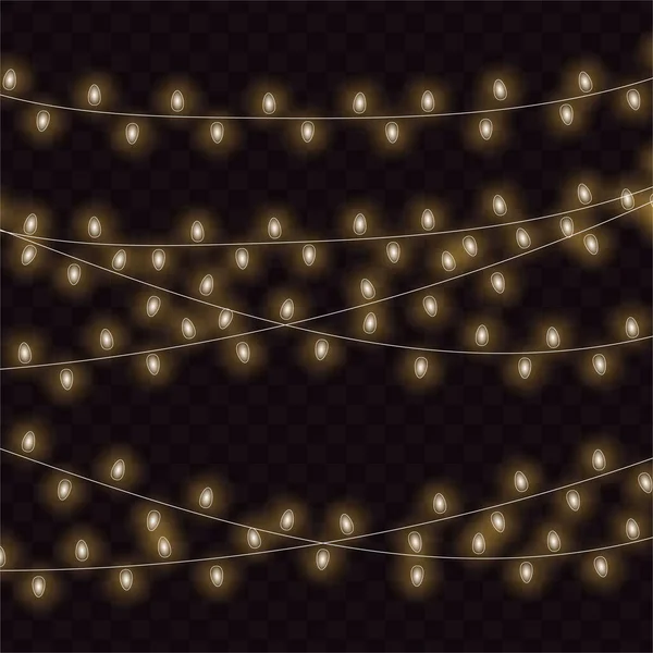 Lumières de Noël. Modèle pour votre conception — Image vectorielle