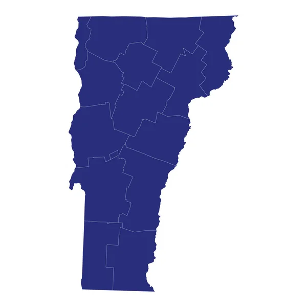 Mapa Alta Calidad Vermont Estado Los Estados Unidos América Con — Vector de stock
