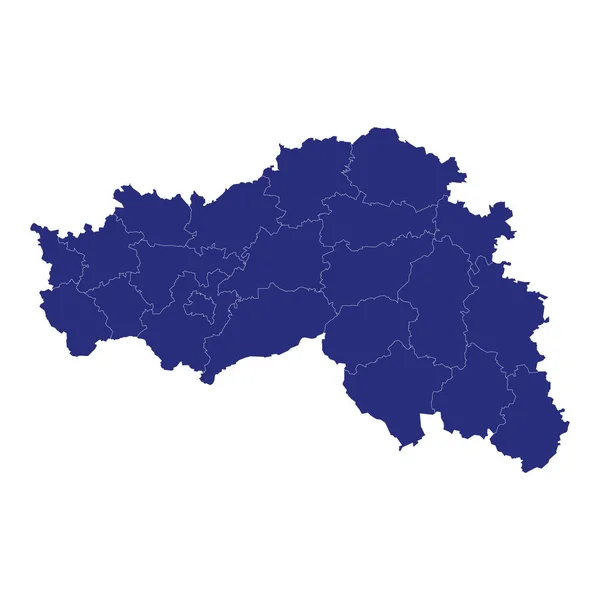 ベルゴルド州の高品質の地図は地区の境界線を持つロシアの地域です — ストックベクタ