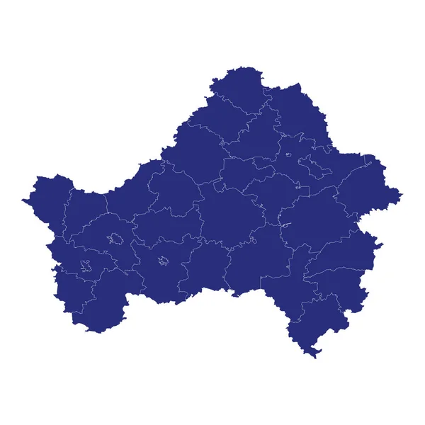 Høj Kvalitet Kort Bryansk Oblast Region Rusland Med Grænser Distrikterne – Stock-vektor
