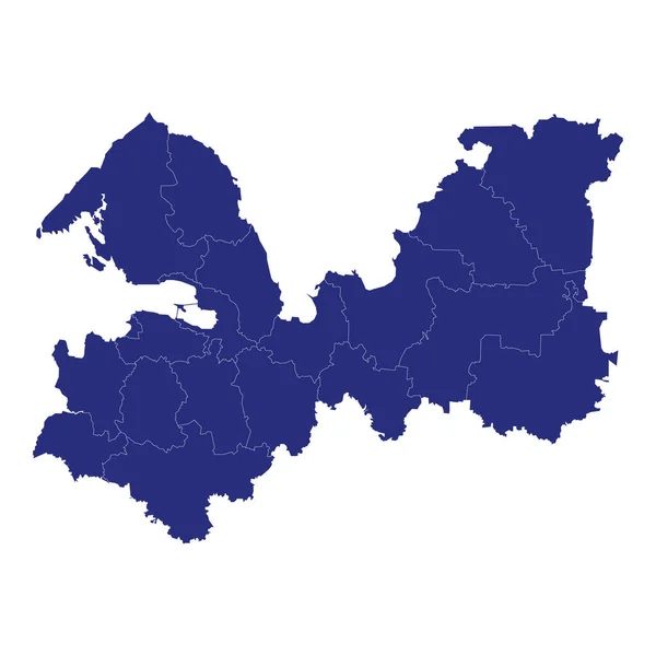 Χάρτης Υψηλής Ποιότητας Της Περιοχής Λένινγκραντ Είναι Μια Περιοχή Της — Διανυσματικό Αρχείο