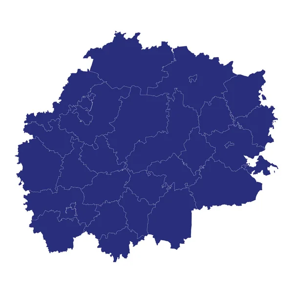 Mapa Alta Qualidade Oblast Ryazan Uma Região Rússia Com Fronteiras — Vetor de Stock