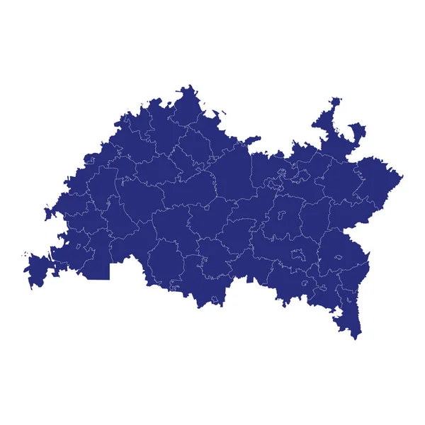 Hochwertige Karte Von Tatarstan Ist Eine Region Russlands Mit Den — Stockvektor