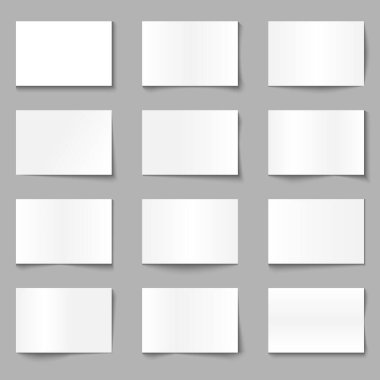 Gölge efektli kağıt yaprak kümesi