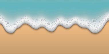 Deniz ya da okyanus dalgaları plaj arka planında izole edilmiş köpük dokusu