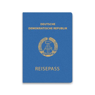 Doğu Almanya 'nın gizli pasaportu. Vektör illüstrasyonu