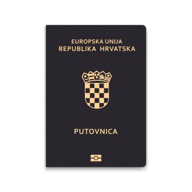 Hırvatistan pasaportunu karşıla. Vektör illüstrasyonu