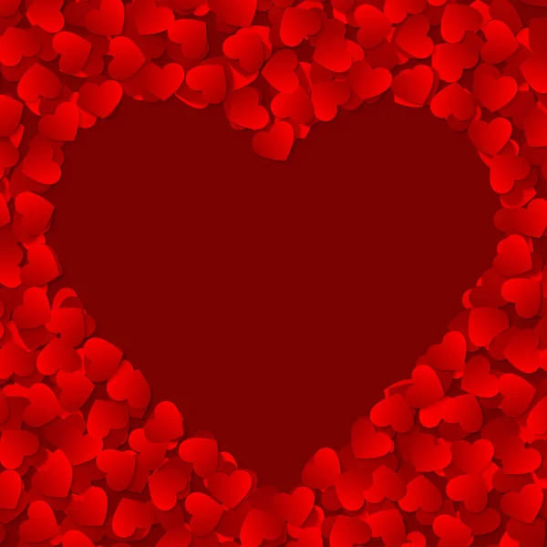 Confiti Del Corazón Feliz Día San Valentín Fondo — Vector de stock