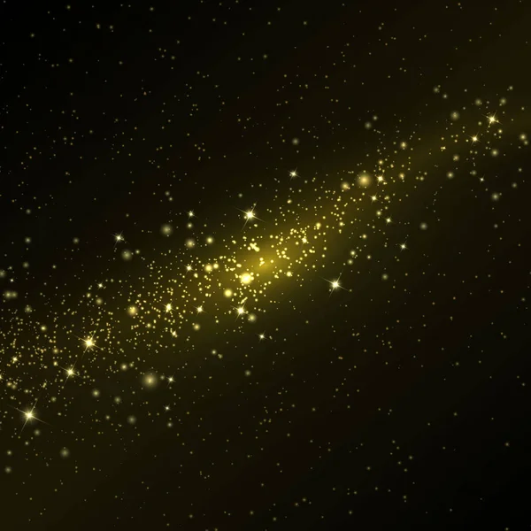 Fondo Galaxia Espacial Con Estrellas Brillantes — Vector de stock