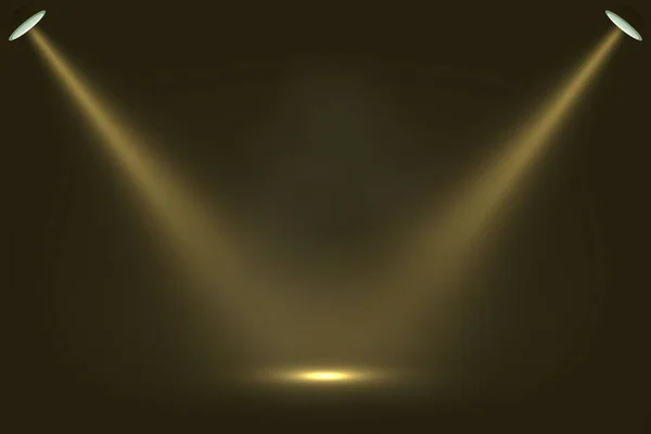 黑暗舞台背景下的矢量聚光灯 — 图库矢量图片