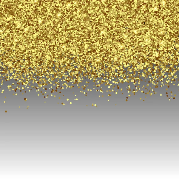 Gold Foil Glitter Textuur Geïsoleerd Witte Achtergrond — Stockvector