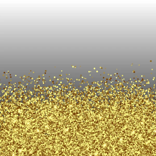 Gold Foil Glitter Textuur Geïsoleerd Witte Achtergrond — Stockvector