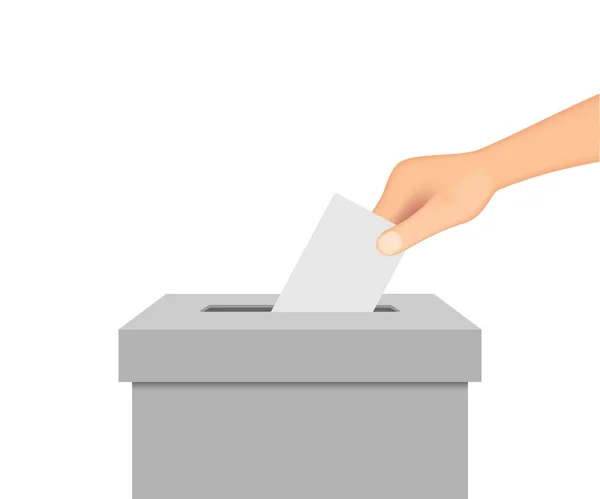 投票投票バナーの背景とBallot Box — ストックベクタ