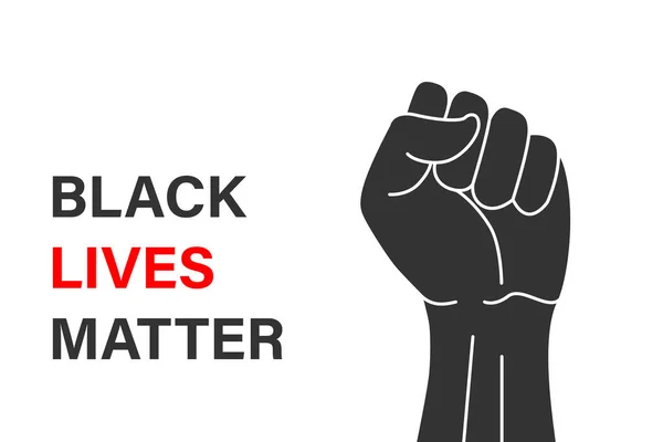 Protest Handzeichen Black Lives Matter Banner Design — Stockvektor