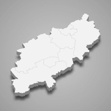 Northamptonshire 3D haritası İngiltere 'nin törensel bir ilçesidir.