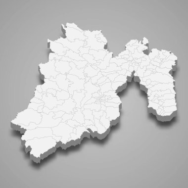 Meksika 'nın 3D haritası bir Meksika eyaletidir.
