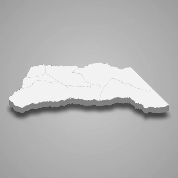 Mapa Arauca Departamento Colombia Ilustración Vectorial — Vector de stock