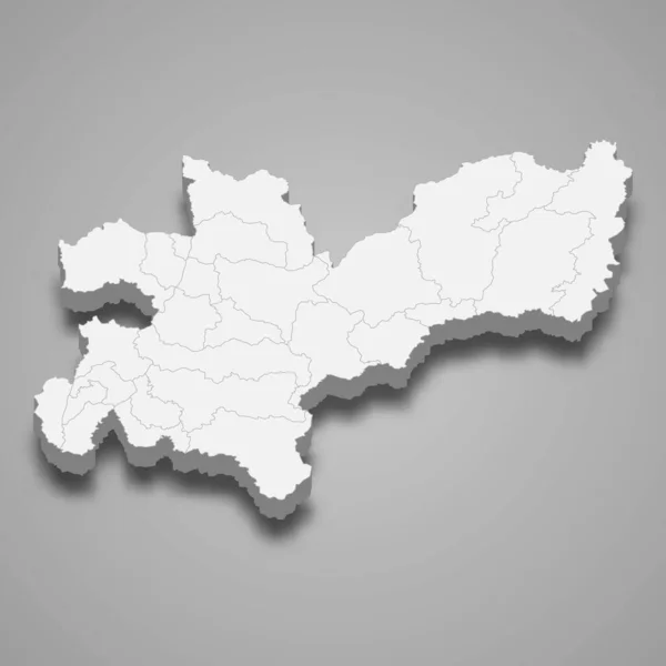 Map Van Caldas Een Departement Van Colombia Vector Illustratie — Stockvector
