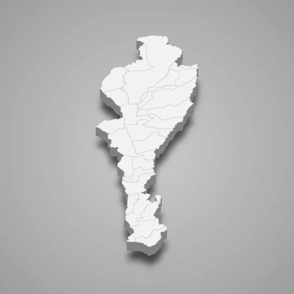 Mapa Cesar Departamento Colombia Ilustración Vectorial — Vector de stock