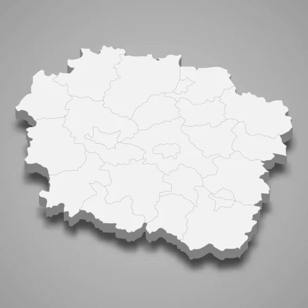 Kaart Van Kuyavia Pommeren Woiwodschap Een Provincie Van Polen Vector — Stockvector