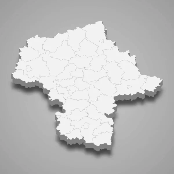 Carte Voïvodie Masovie Est Une Province Pologne Illustration Vectorielle — Image vectorielle