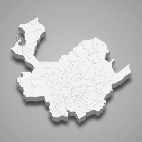 Map Van Antioquia Een Departement Van Colombia Vector Illustratie — Stockvector