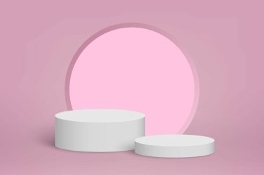 Podyum, Kozmetik Ürün Sunum Model Arkaplanlı 3d minimal sahne