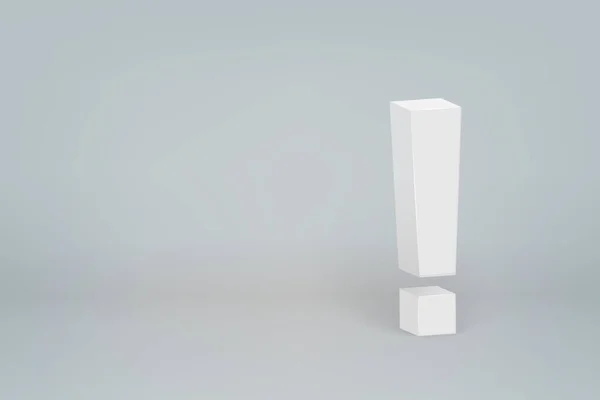 Symbole de point d'exclamation 3d sur fond de scène, Modèle pour votre conception — Image vectorielle