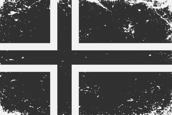 Σημαία Νορβηγίας Μαύρο Και Άσπρο Στυλ Grunge — Διανυσματικό Αρχείο