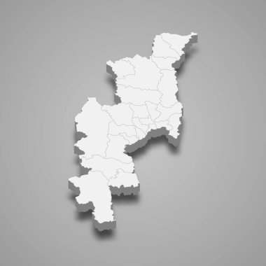 Chiang Mai, Tayland 'da bir şehirdir. Vektör illüstrasyonu