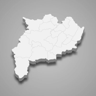 Chiang Rai, Tayland 'da bir şehirdir. Vektör illüstrasyonu