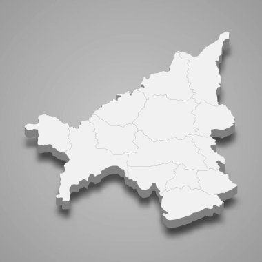 Loei, Tayland 'da bir şehirdir. Vektör illüstrasyonu