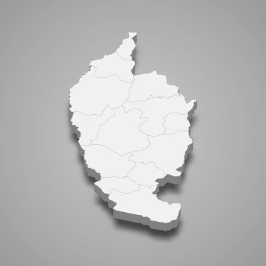 Maha Sarakham, Tayland 'da bir şehirdir. Vektör illüstrasyonu