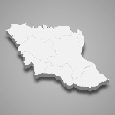 Mukdahan, Tayland 'da bir şehirdir. Vektör illüstrasyonu