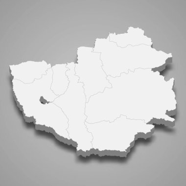 Phayao, Tayland 'da bir şehirdir. Vektör illüstrasyonu