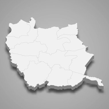 Phichit, Tayland 'da bir şehirdir. Vektör illüstrasyonu